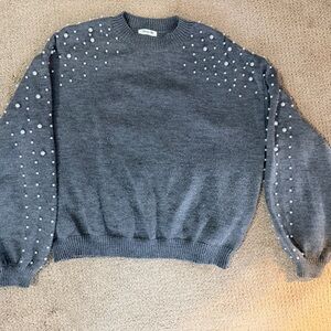 Blooming Jelly Pearl Knit Sweater